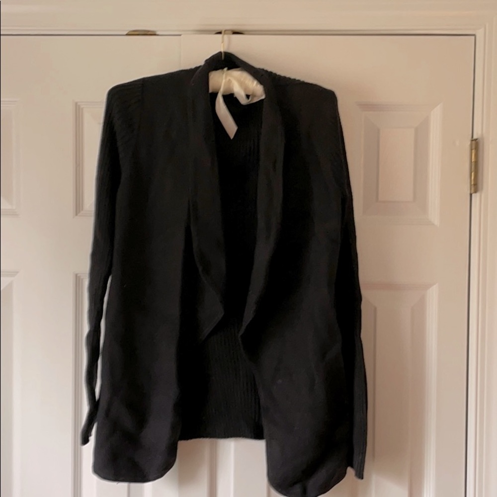 Banana republic black knit open sweater